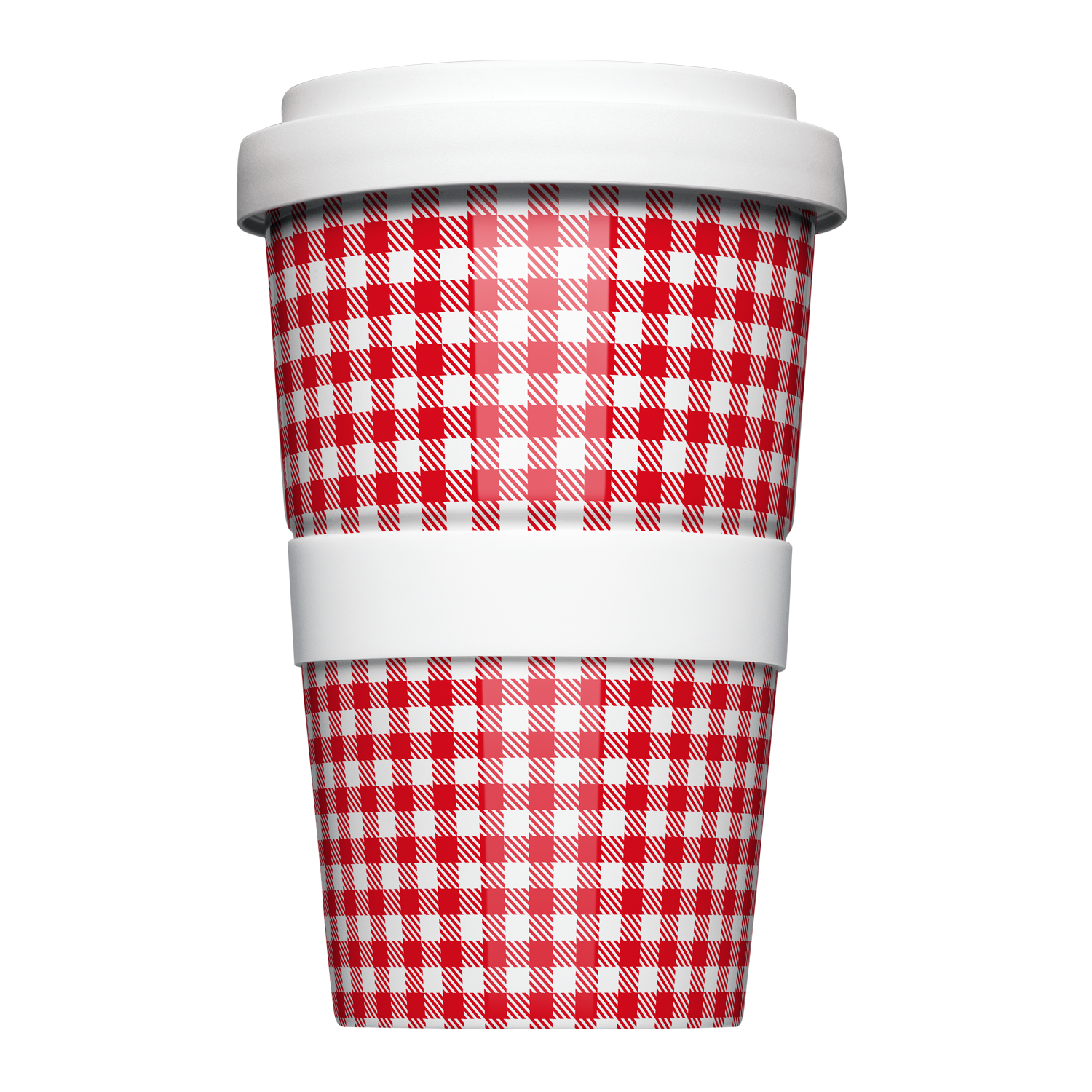 Mehrweg Coffee-to-Go Becher mit geometrischem Muster